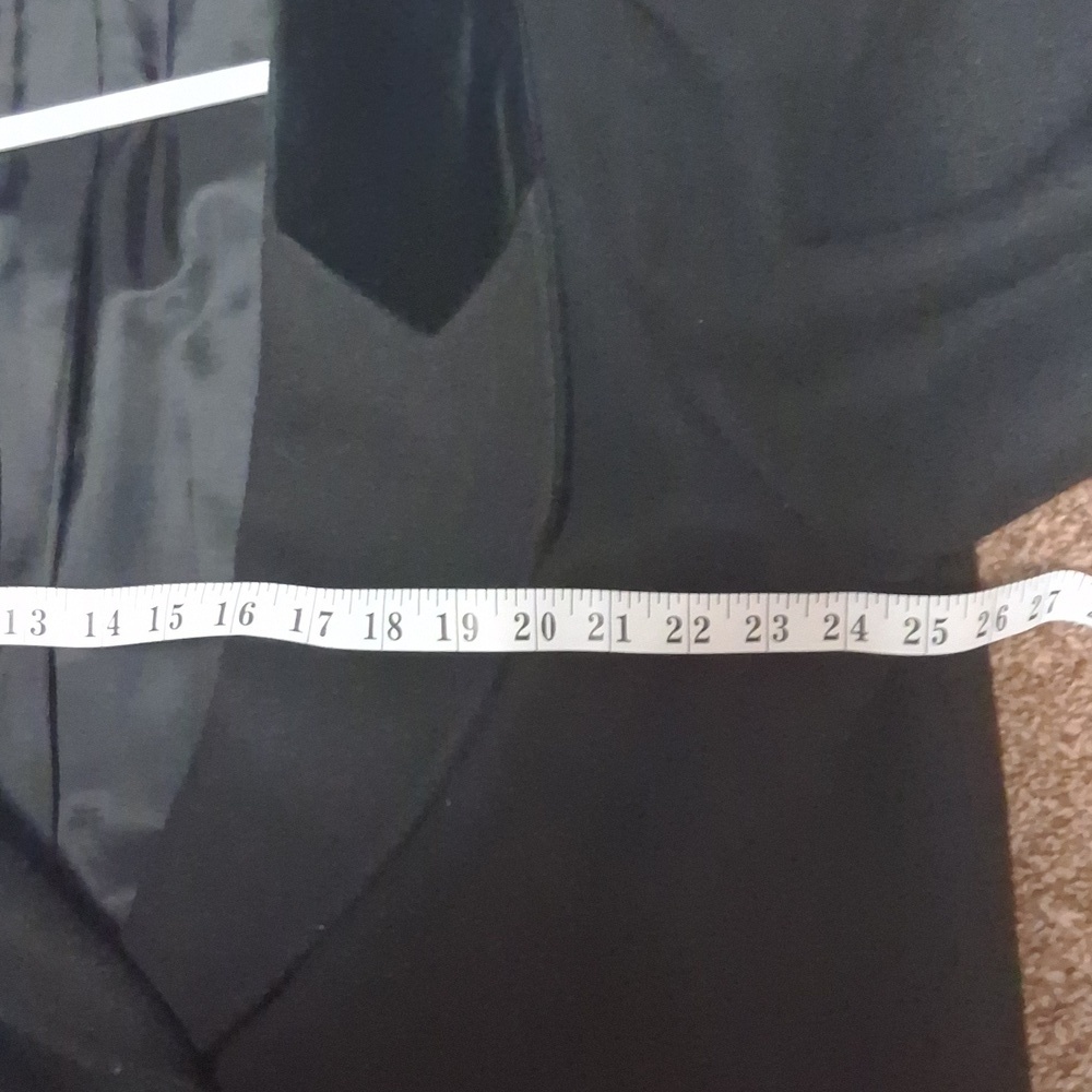 Vintage Essential Elements Wool Chesterfield Overcoat - Black Velvet Collar - Picture 6 of 6